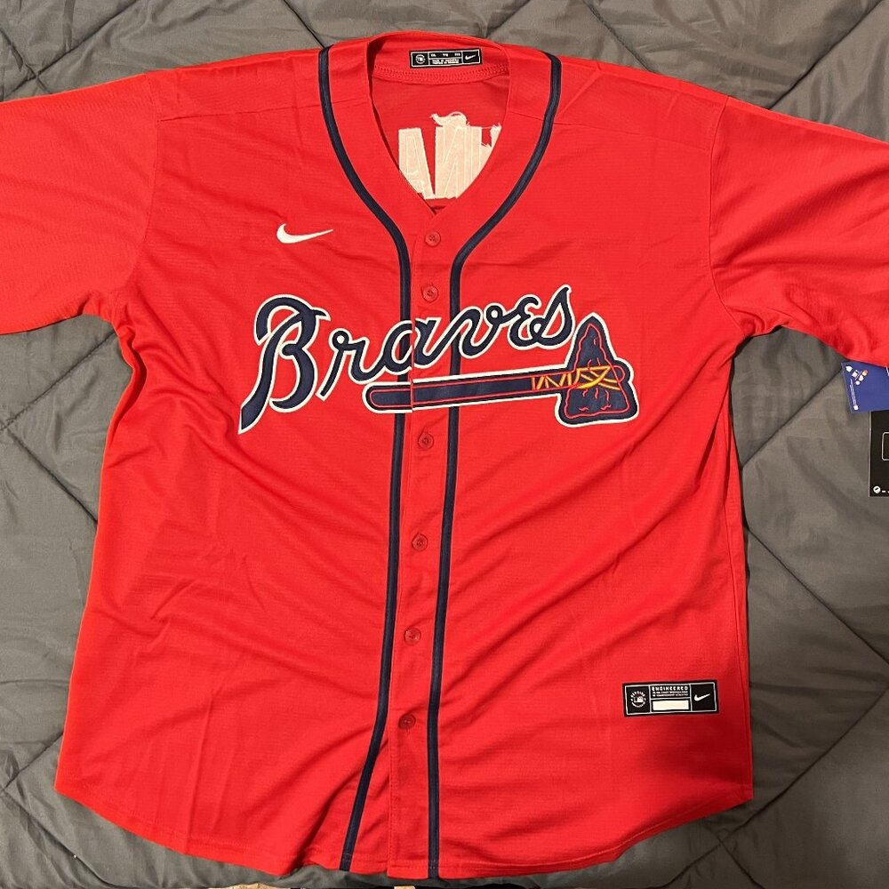 Nike Braves Scarlet Red Jersey